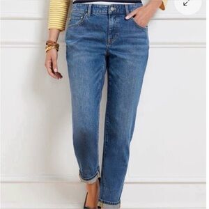 Talbots | Medium-Wash Cotton/Spandex Denim Everyday Relaxed Jean Sz 4 Petite
